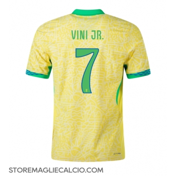 Brasile Vinicius Junior #7 Maglia Gara Casa Repliche Copa America 2024
